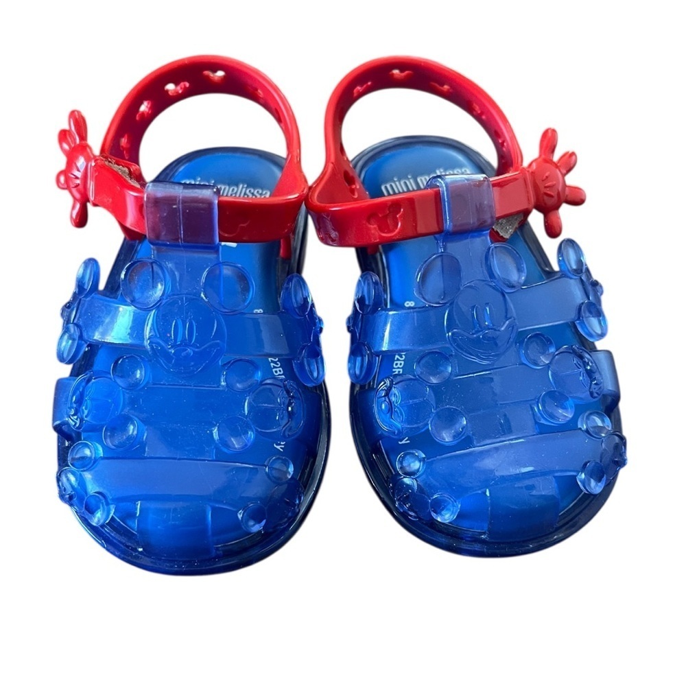 NWOT Mini Melissa Mickey Mouse Rubber Sandals-size 5